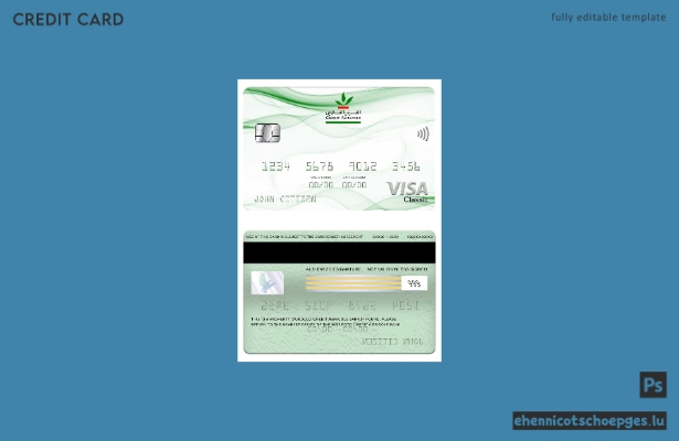 Beispielvorschau der marokkanischen Crédit Agricole Bank Visa Classic Karte